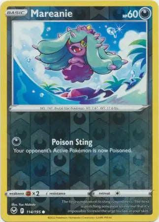 Mareanie Reverse Holo 114, Silver Tempest | Sword & Shield, , 0.00 kr, Pokesingles. Kjøp pokemon kort til lave priser hos oss.