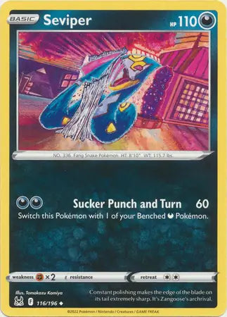 Seviper 116, Lost Origin | Sword & Shield, , 0.00 kr, Pokesingles. Kjøp pokemon kort til lave priser hos oss.