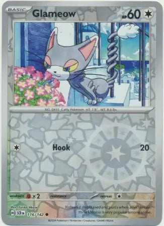 Glameow Reverse Holo 116 - Stellar Crown Pokesingles
