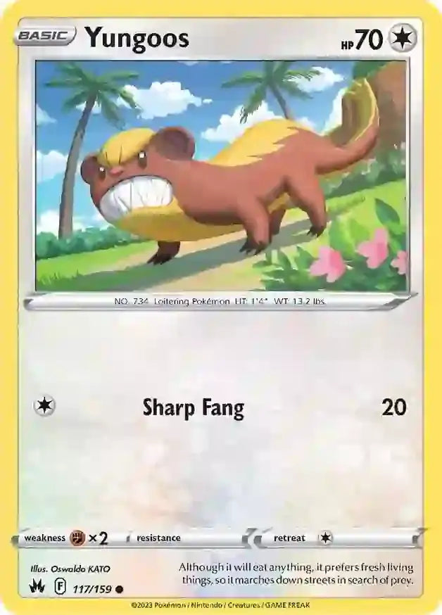 Yungoos 117, Crown Zenith | Sword & Shield, , 0.00 kr, Pokesingles. Kjøp pokemon kort til lave priser hos oss.