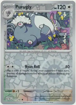 Purugly Reverse Holo 117 - Stellar Crown Pokesingles
