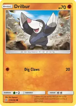 Drilbur 118/236- Unified Minds Pokesingles