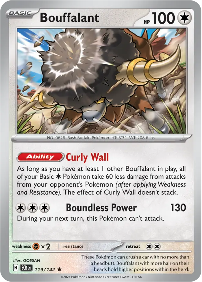 Bouffalant Holo Rare 119 - Stellar Crown Pokesingles