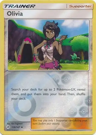 Olivia Reverse Holo 119 - Burning Shadows Pokesingles