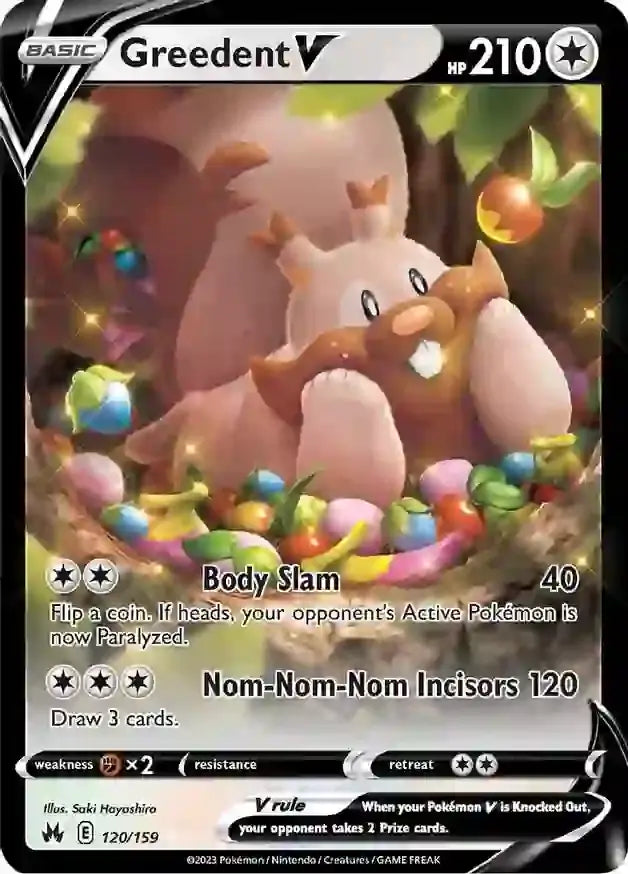 Greedent V 120, Crown Zenith | Sword & Shield, , 0.00 kr, Pokesingles. Kjøp pokemon kort til lave priser hos oss.