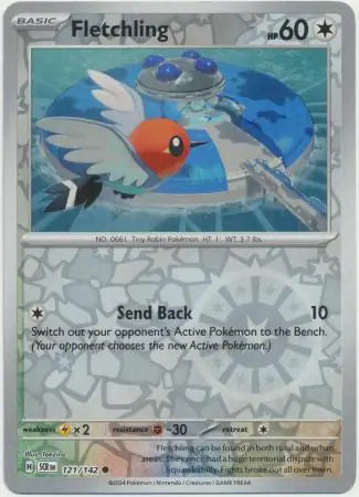 Fletchling Reverse Holo 121 - Stellar Crown Pokesingles