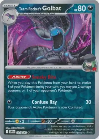 Team Rocket's Golbat Reverse Holo 121 - Destined Rivals Pokesingles