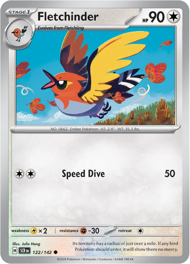 Fletchinder 122 - Stellar Crown Pokesingles