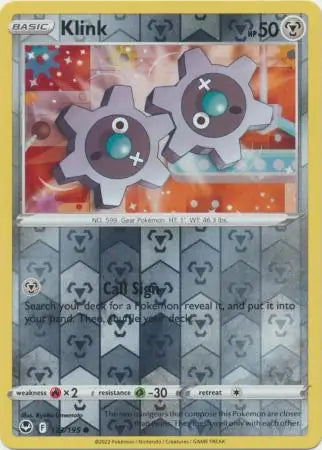 Klink Reverse Holo 123, Silver Tempest | Sword & Shield, , 0.00 kr, Pokesingles. Kjøp pokemon kort til lave priser hos oss.