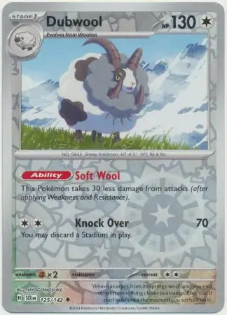 Dubwool Reverse Holo 125 - Stellar Crown Pokesingles