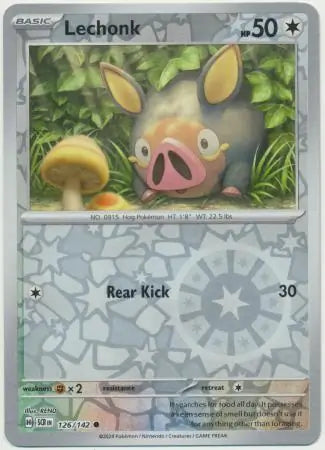 Lechonk Reverse Holo 126 - Stellar Crown Pokesingles