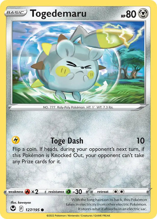 Togedemaru 127, Silver Tempest | Sword & Shield, , 0.00 kr, Pokesingles. Kjøp pokemon kort til lave priser hos oss.