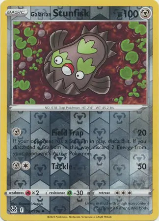 Galarian Stunfisk Reverse Holo 127, Lost Origin | Sword & Shield, , 0.00 kr, Pokesingles. Kjøp pokemon kort til lave priser hos oss.