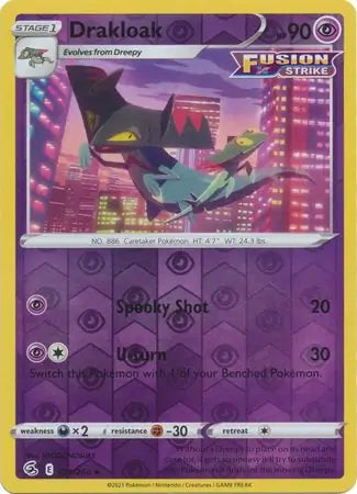 Drakloak Reverse Holo 129, Fusion Strike | Sword & Shield, , 0.00 kr, Pokesingles. Kjøp pokemon kort til lave priser hos oss.