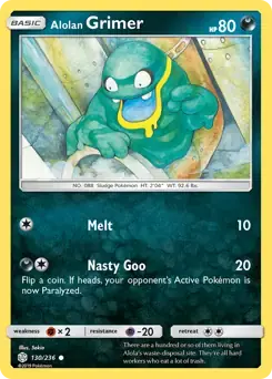 Alolan Grimer 130 - Cosmic Eclipse Pokesingles