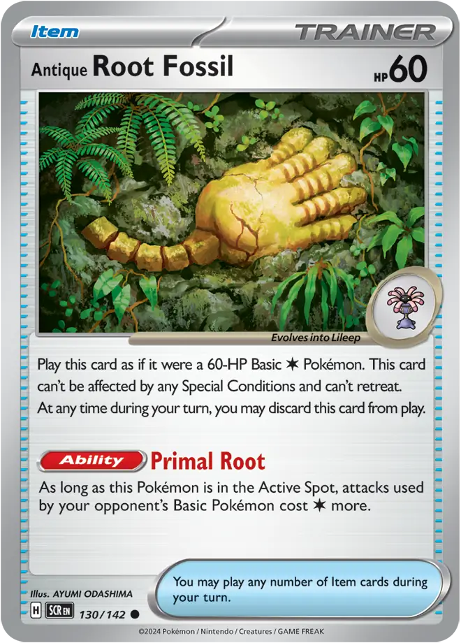 Antique Root Fossil 130 - Stellar Crown Pokesingles