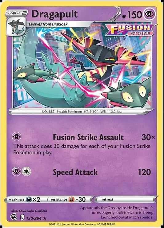 Dragapult 130, Fusion Strike | Sword & Shield, , 0.00 kr, Pokesingles. Kjøp pokemon kort til lave priser hos oss.