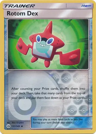 Rotom Dex Reverse Holo 131 - Sun & Moon Base