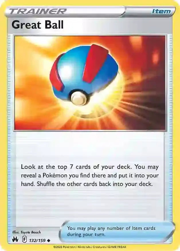 Great Ball 132, Crown Zenith | Sword & Shield, , 0.00 kr, Pokesingles. Kjøp pokemon kort til lave priser hos oss.