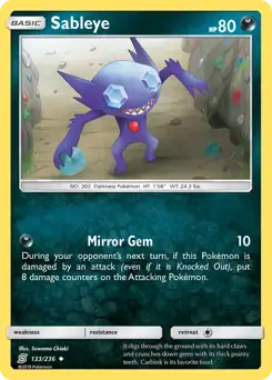 Sableye 133/236- Unified Minds Pokesingles