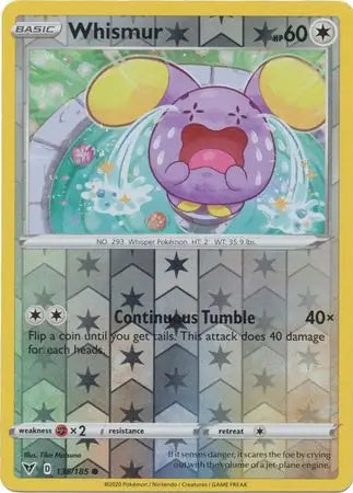 Whismur Reverse Holo 135 - Vivid Voltage Pokesingles