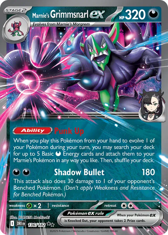Marnie's Grimmsnarl 136 - Destined Rivals Pokesingles