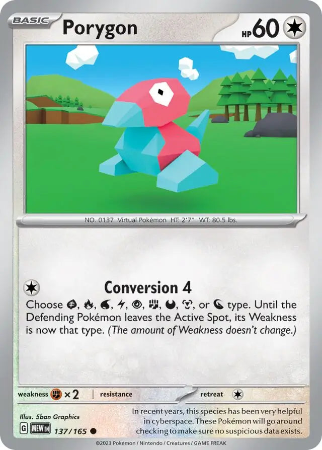 137 Porygon, 151 | Scarlet & Violet, , 3.00 kr, Pokesingles. Kjøp pokemon kort til lave priser hos oss.
