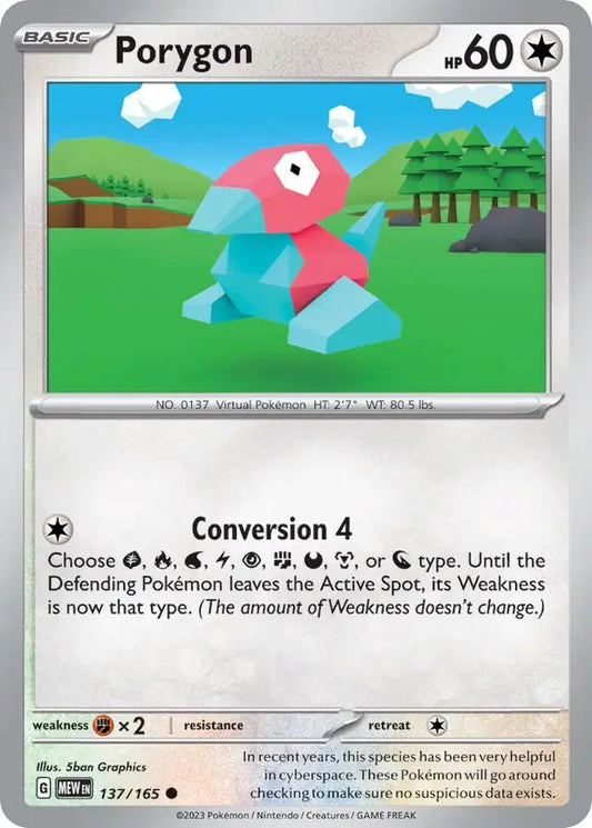 137 Porygon, 151 | Scarlet & Violet, , 3.00 kr, Pokesingles. Kjøp pokemon kort til lave priser hos oss.