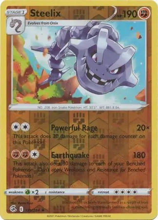 Steelix Reverse Holo 139, Fusion Strike | Sword & Shield, , 0.00 kr, Pokesingles. Kjøp pokemon kort til lave priser hos oss.