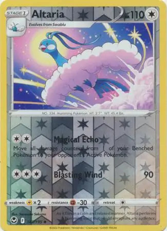 Altaria Reverse Holo 143, Silver Tempest | Sword & Shield, , 0.00 kr, Pokesingles. Kjøp pokemon kort til lave priser hos oss.