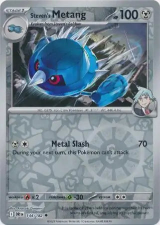 Steven's Metang Reverse Holo 144 - Destined Rivals Pokesingles