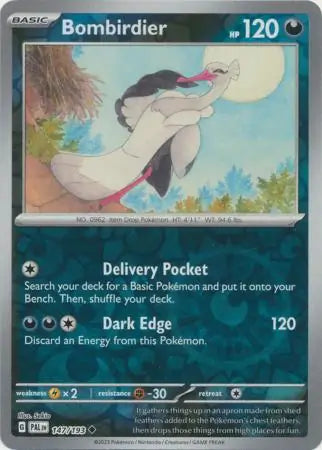 Bombirdier Reverse Holo 147 - Paldea Evolved, Paldea Evolved | Scarlet & Violet, , 5.00 kr, Pokesingles. Kjøp pokemon kort til lave priser hos oss.