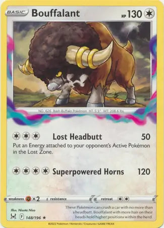 Bouffalant 148, Lost Origin | Sword & Shield, , 0.00 kr, Pokesingles. Kjøp pokemon kort til lave priser hos oss.