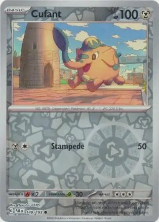 Cufant Reverse Holo 149 - Paldea Evolved, Paldea Evolved | Scarlet & Violet, , 5.00 kr, Pokesingles. Kjøp pokemon kort til lave priser hos oss.