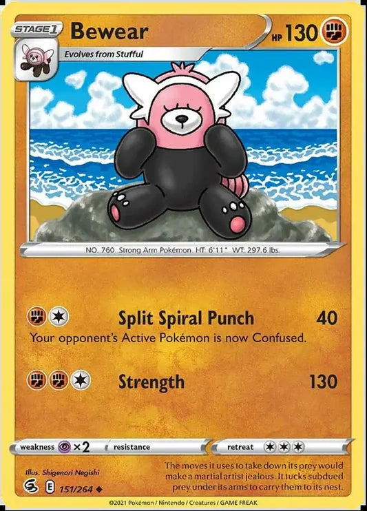 Bewear 151, Fusion Strike | Sword & Shield, , 0.00 kr, Pokesingles. Kjøp pokemon kort til lave priser hos oss.