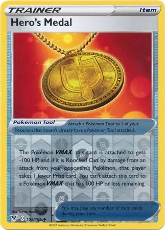 Hero's Medal Reverse Holo 152 - Vivid Voltage Pokesingles