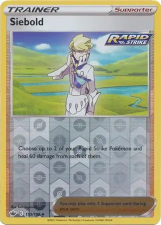 Siebold Reverse Holo 153 Pokesingles