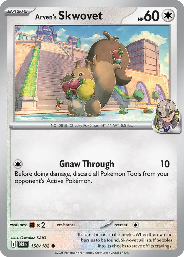 Arven's Skwovet 158 - Destined Rivals Pokesingles