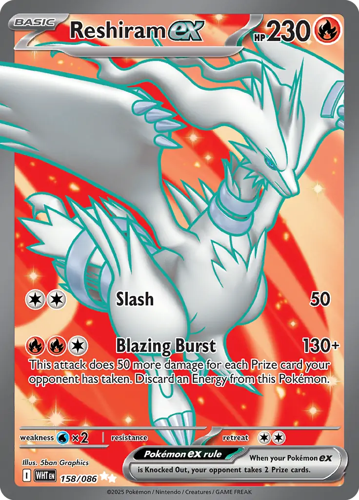 Reshiram 158 - White Flare Pokesingles