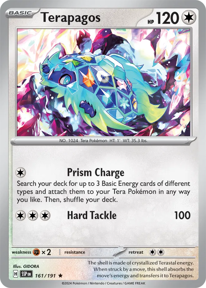 Terapagos Holo Rare 161 - Surging Sparks Pokesingles
