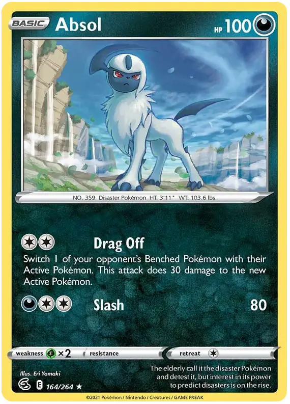 Absol 164, Fusion Strike | Sword & Shield, , 0.00 kr, Pokesingles. Kjøp pokemon kort til lave priser hos oss.