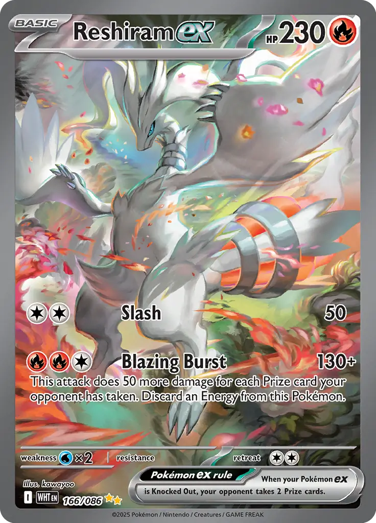 Reshiram 166 - White Flare Pokesingles