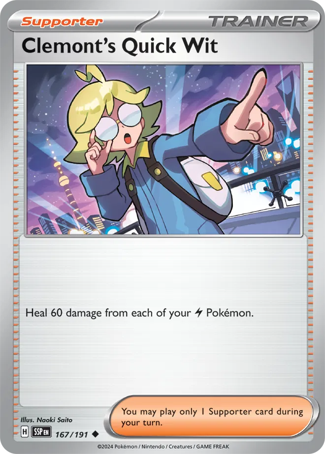 Clemont's Quick Wit 167 - Surging Sparks Pokesingles