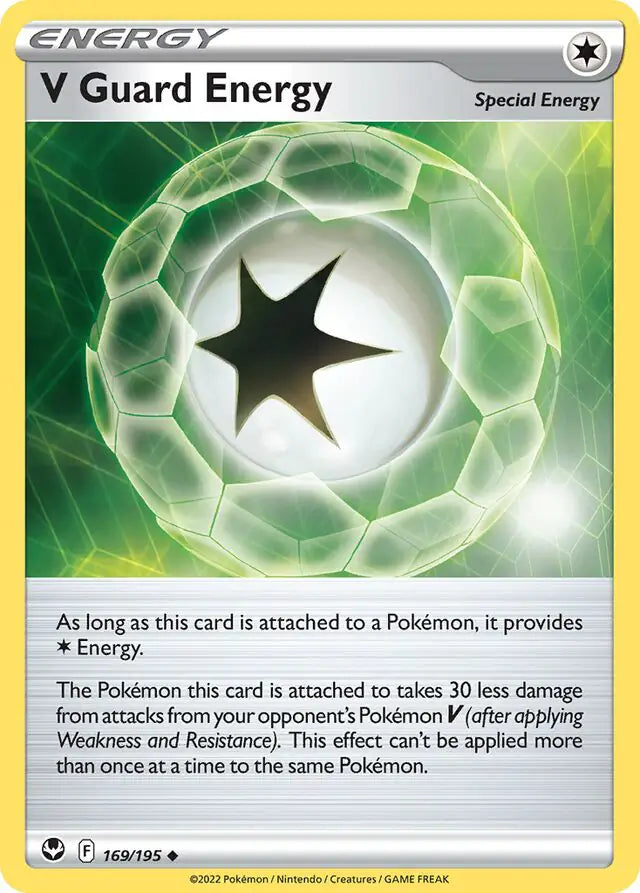 V Guard Energy 169, Silver Tempest | Sword & Shield, , 0.00 kr, Pokesingles. Kjøp pokemon kort til lave priser hos oss.