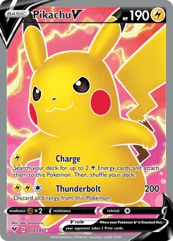 Full Art Pikachu V 170 - Vivid Voltage Pokesingles