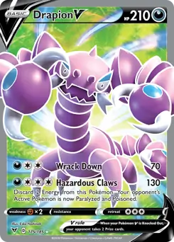 Full Art Drapion V 175 - Vivid Voltage Pokesingles