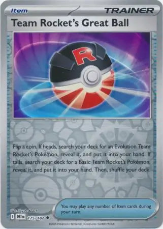 Team Rocket's Great Ball Reverse Holo 175 - Destined Rivals Pokesingles