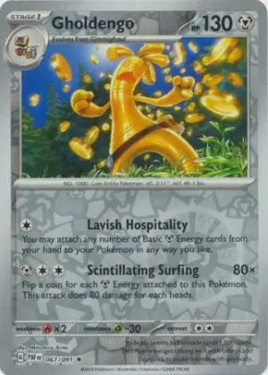 067 Gholdengo - Reverse Holo Rare, Paldean Fates, reverse, 6.00 kr, Pokesingles. Kjøp pokemon kort til lave priser hos oss.