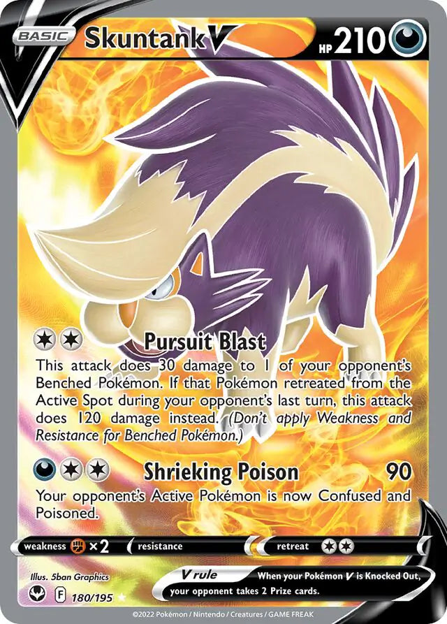 Skuntank V 180, Silver Tempest | Sword & Shield, , 0.00 kr, Pokesingles. Kjøp pokemon kort til lave priser hos oss.