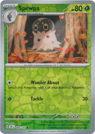 Spewpa Reverse Holo 006 - Surging Sparks Pokesingles